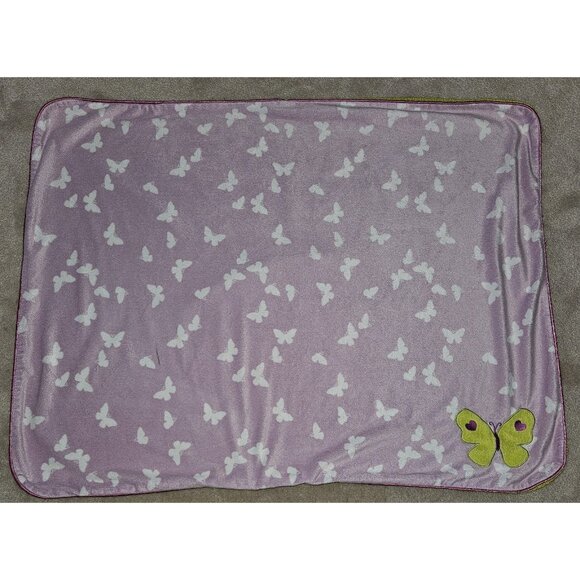 Carter's Just One You Butterflies Fleece Baby Blanket Purple White Green READ - Picture 2 of 7